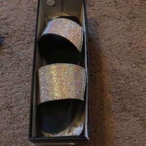 Liliana glitter slides. Worn once or twice